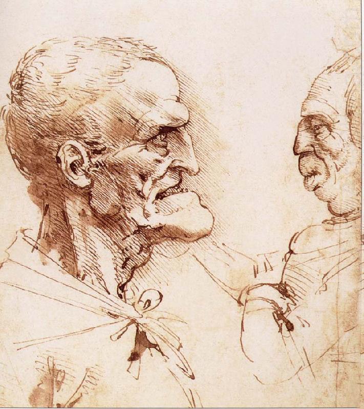 LEONARDO da Vinci Portrats of two men china oil painting image